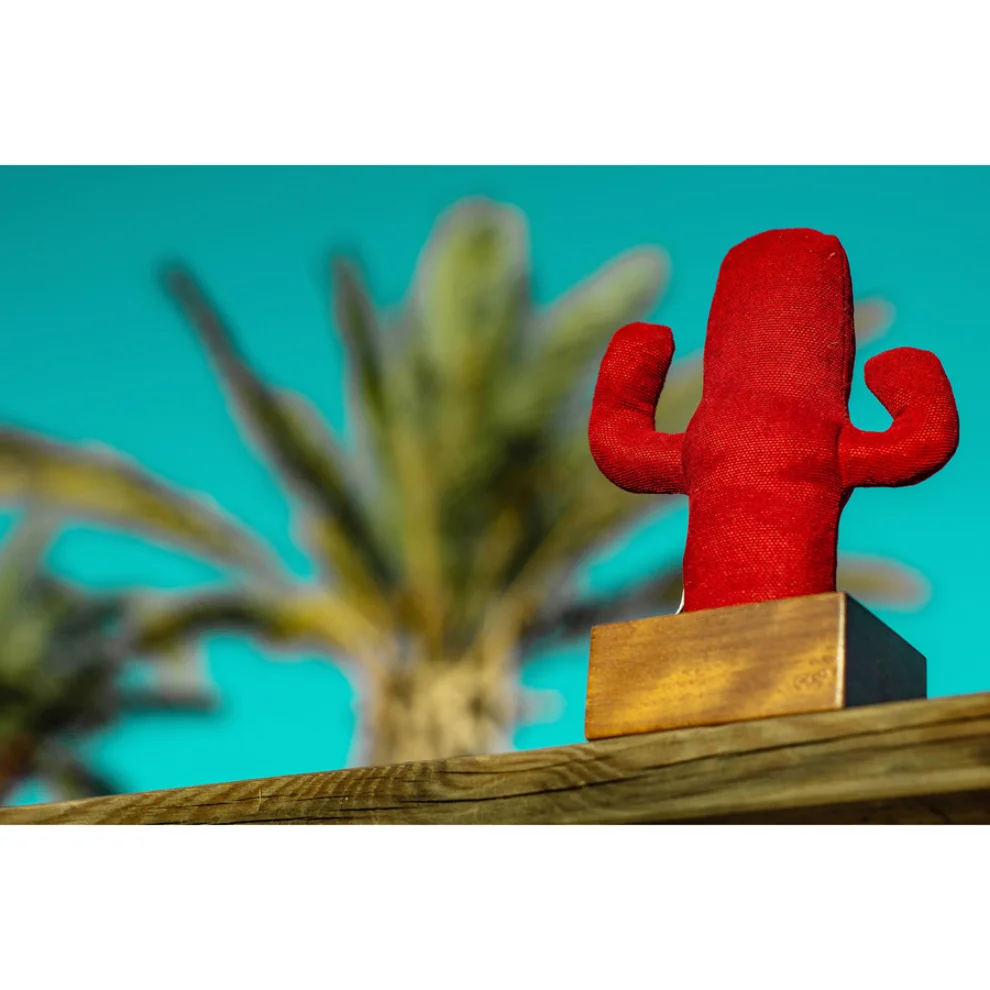 KAYIGO - Kayigo Cactus Lavender Filled Note Holder / Red - Wooden