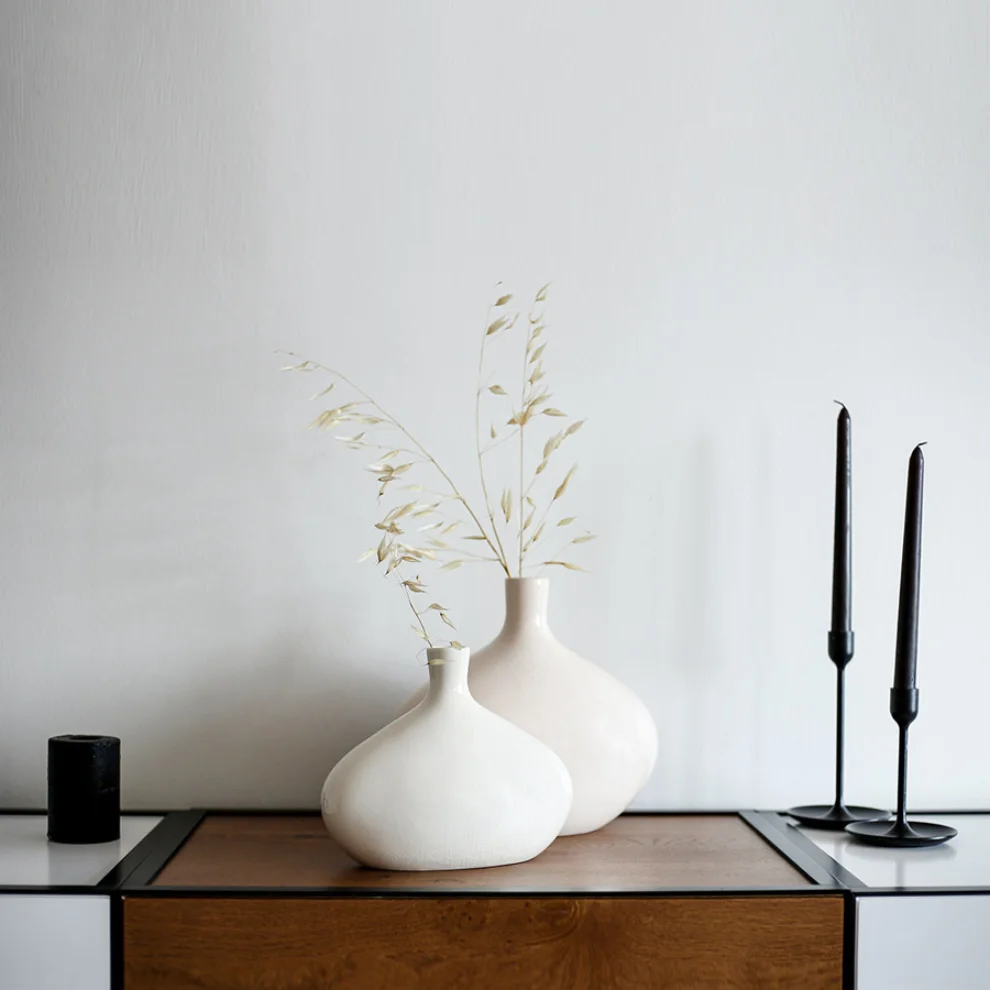 Beige & Stone - Crackle Vase