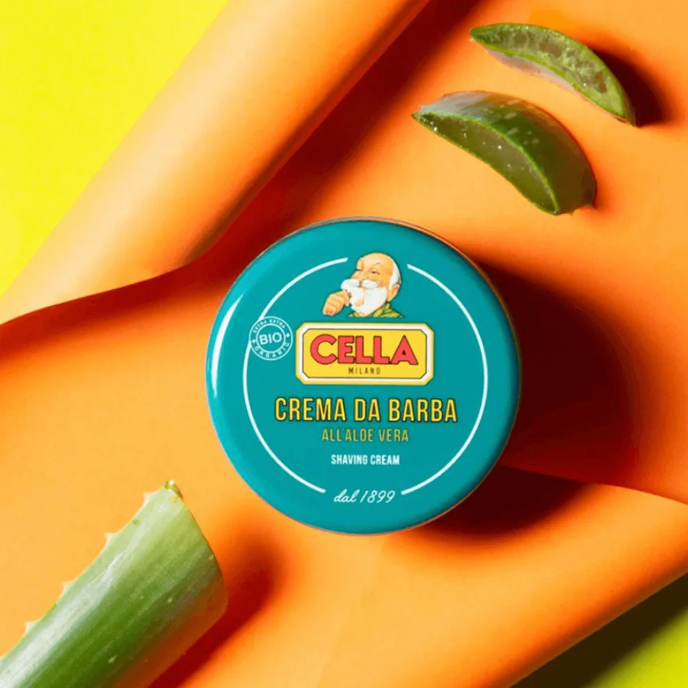 Cella - Bio Organic Shaving Cream Tub Aloe Vera