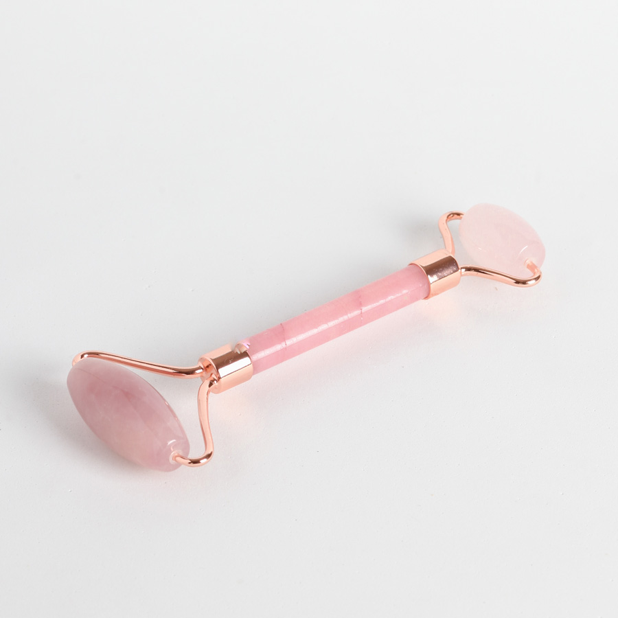 Rose Quartz Double Head Facial Massage Roller