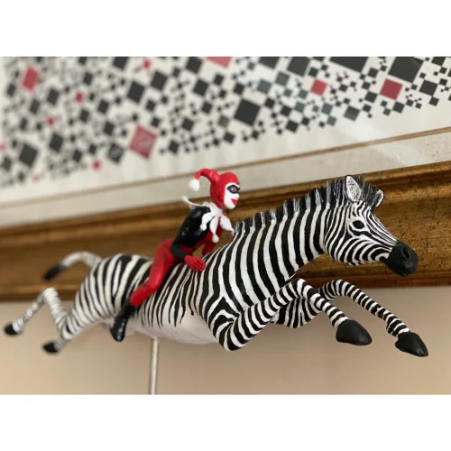 Upcycle Design by Ali Semiz - Jester and Zebra Sculpture