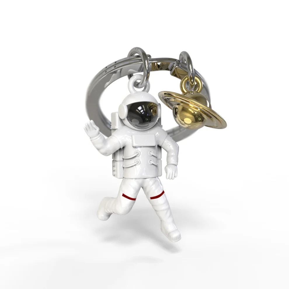 Metalmorphose - Astronaut & Saturn Keyring