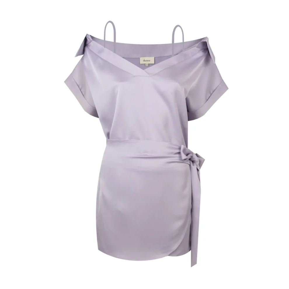 Luxez - Emma Saten Gömlek Elbise
