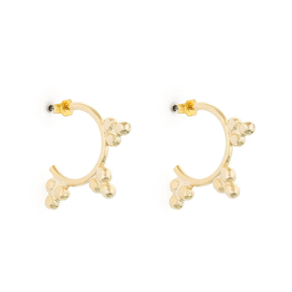 Miklan Istanbul - Antique Gold Huggie Earring