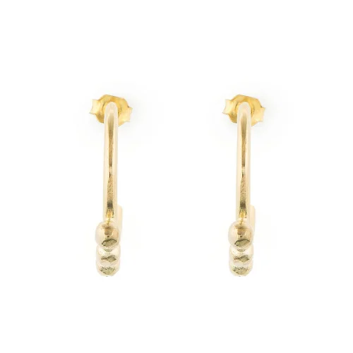 Miklan Istanbul - Antique Gold Huggie Earring