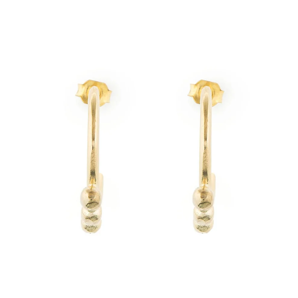 Miklan Istanbul - Antique Gold Huggie Earring