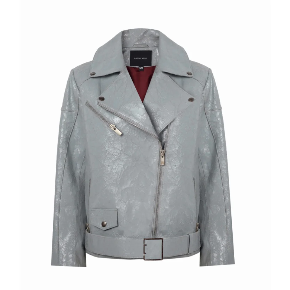 Haze of Monk - Ice Blue Cracked Oversize Jacket