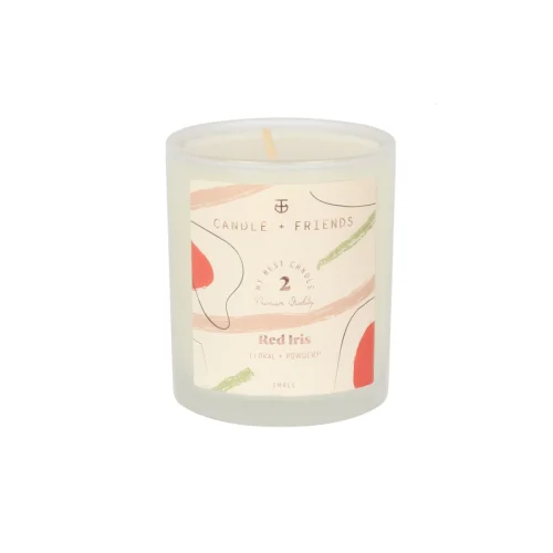 Candle and Friends - No.2 Red Iris Glass Candle - Small