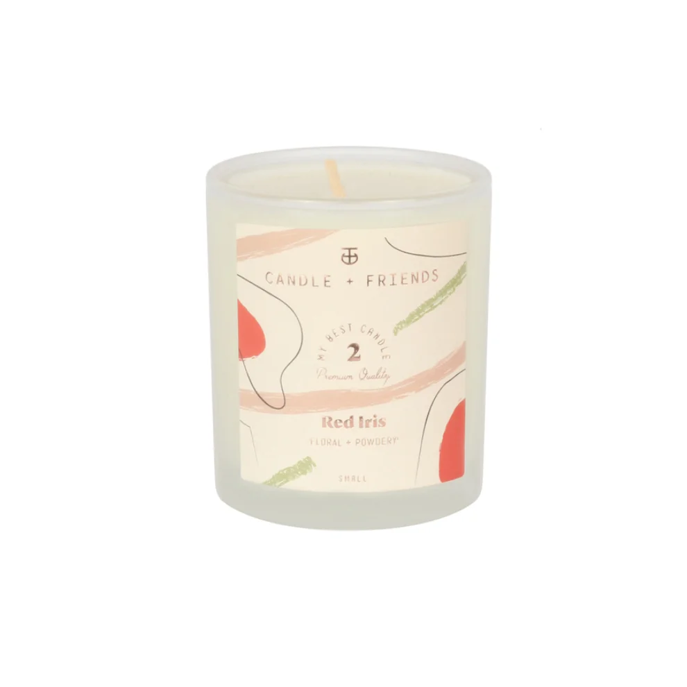 Candle and Friends - No.2 Red Iris Glass Candle - Small 