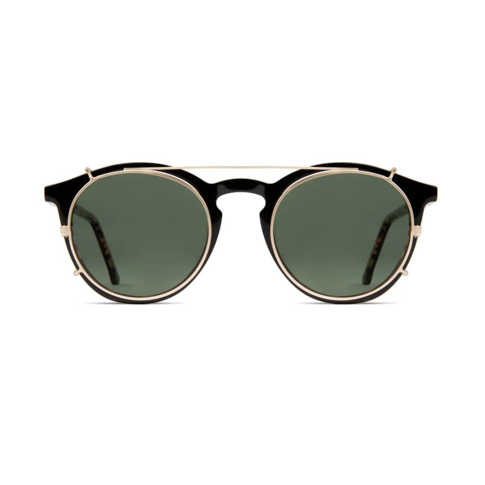 Komono - Clip On Martin White Gold / Green Sunglasses Apparatus