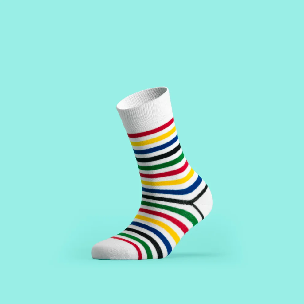 EKRIA - Colorful Striped Bauhaus Socks