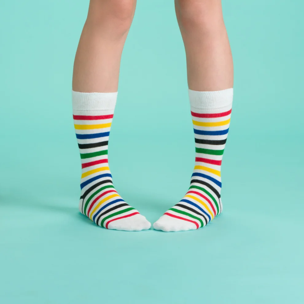 EKRIA - Colorful Striped Bauhaus Socks