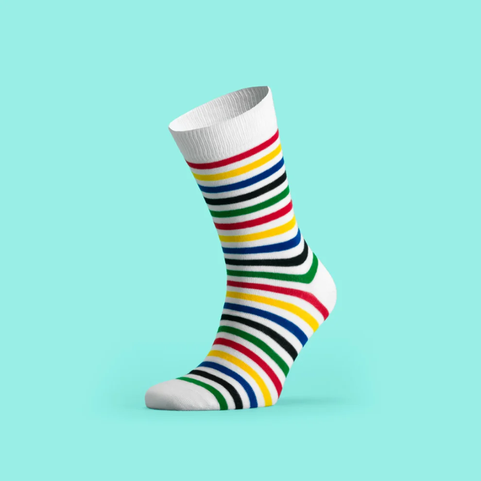 EKRIA - Colorful Striped Bauhaus Socks