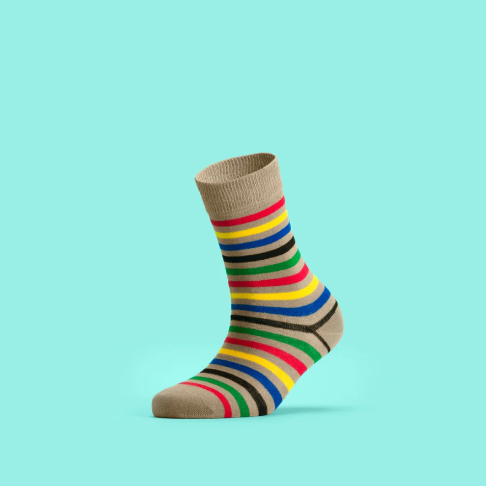 EKRIA - Colorful Striped Bauhaus Socks