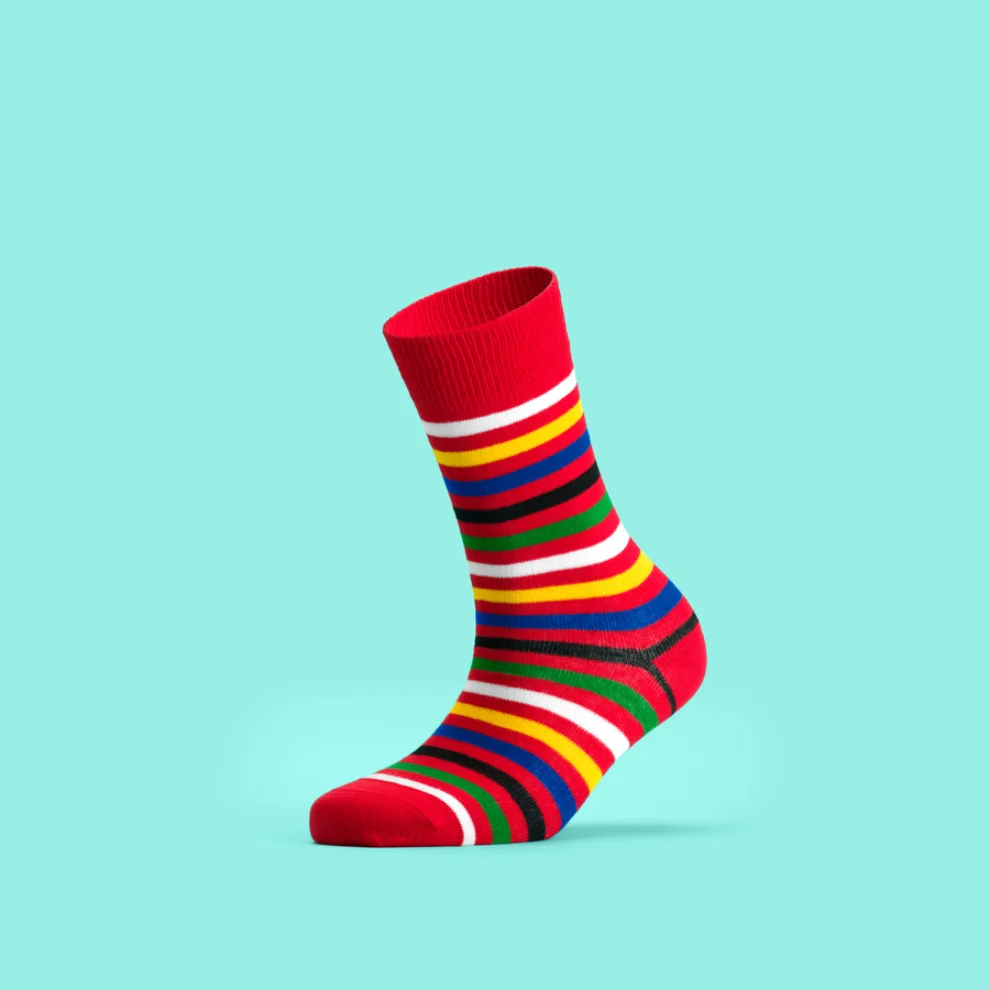 EKRIA - Colorful Striped Bauhaus Socks