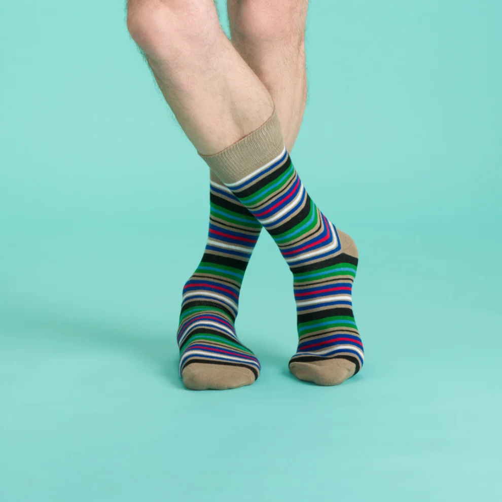 EKRIA - Striped Ancient Greek Socks