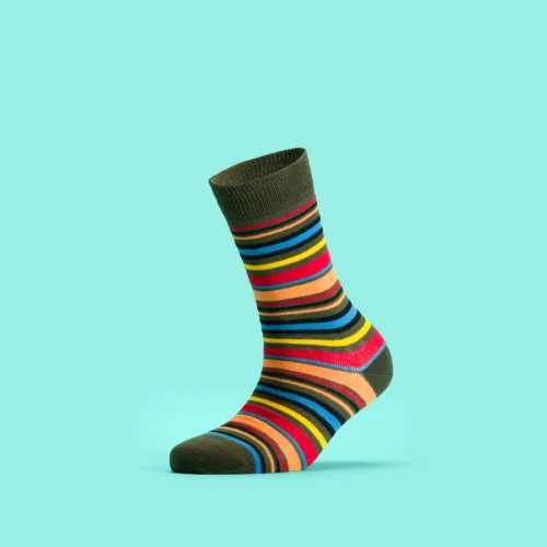 EKRIA - Colorful Striped Indochine Socks