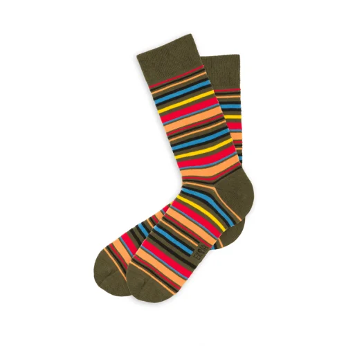 EKRIA - Colorful Striped Indochine Socks 40-44 | hipicon