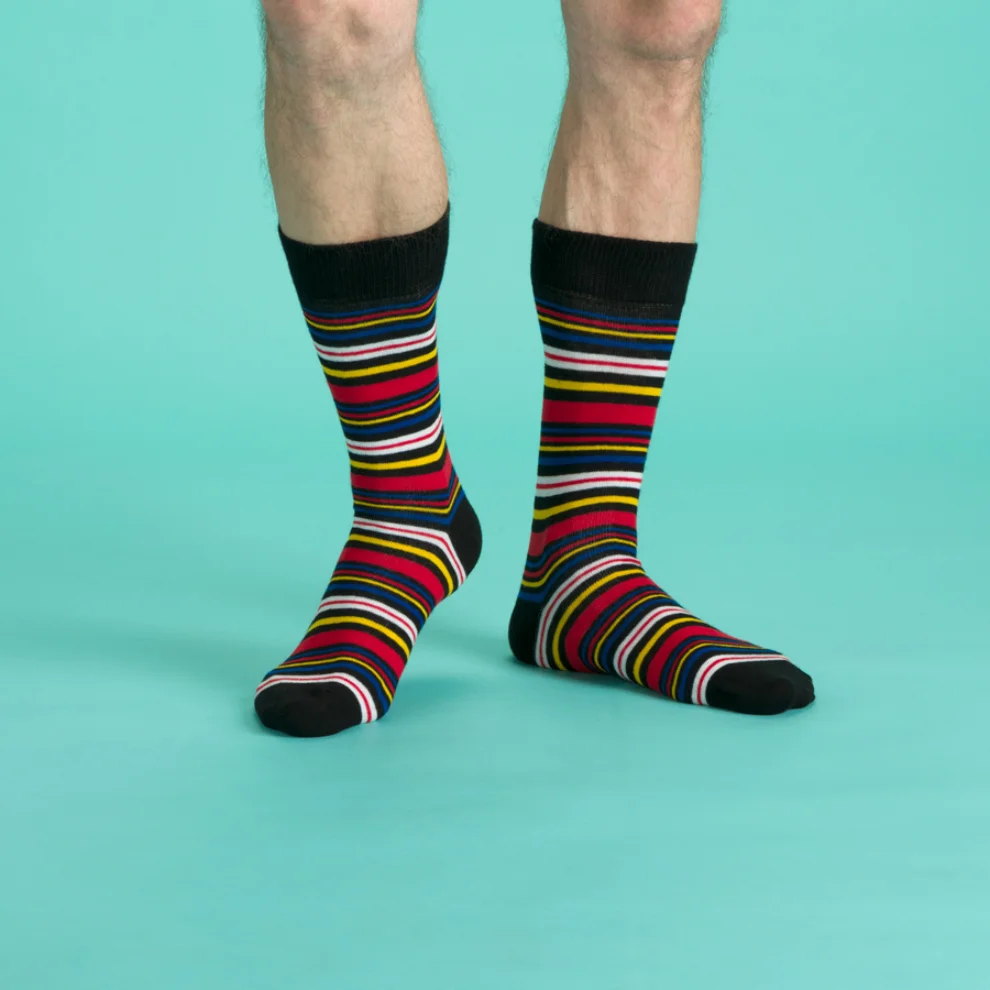 EKRIA - Colorful Striped Ancient Egyptian Socks