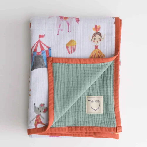 Bebe Bellota - Circus 6 Layer Organic Baby Muslin Quilt