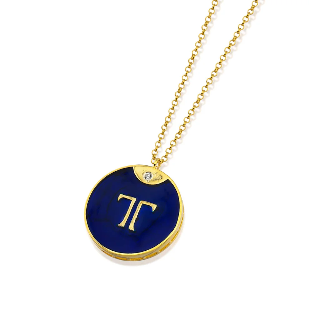 Linya Jewellery - Enamel Letter Necklace - Letter T