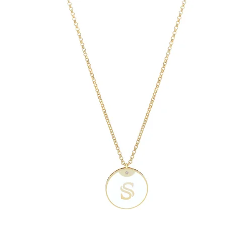 Linya Jewellery - Enamel Letter Necklace - Letter S