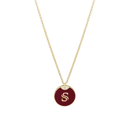 Linya Jewellery - Enamel Letter Necklace - Letter S