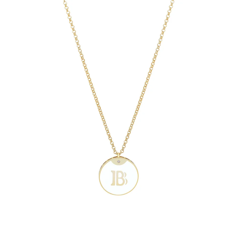 Linya Jewellery - Enamel Letter Necklace - Letter B