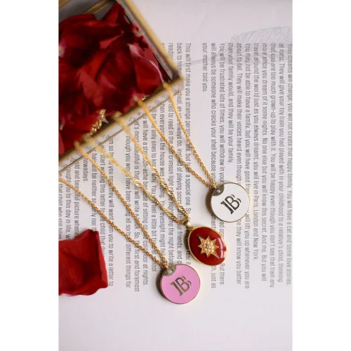 Linya Jewellery - Enamel Letter Necklace - Letter B