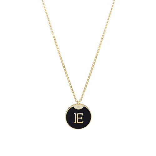 Linya Jewellery - Enamel Letter Necklace - Letter E