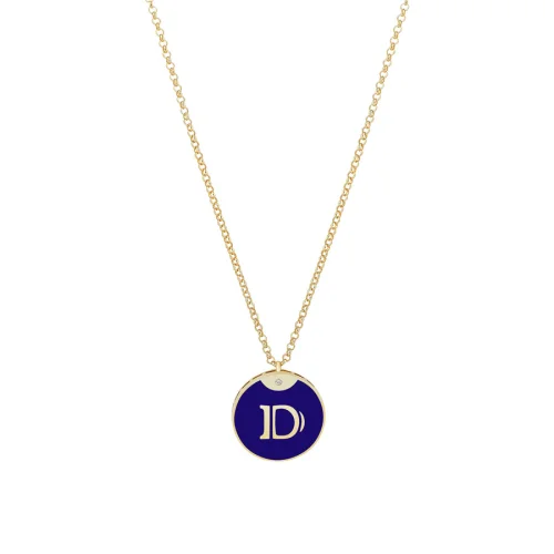 Linya Jewellery - Enamel Letter Necklace - Letter D