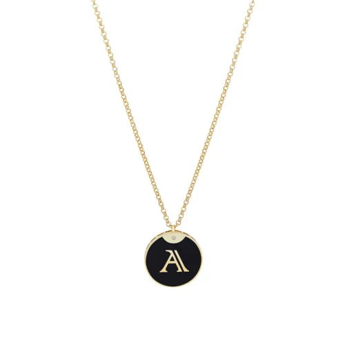 Linya Jewellery - Enamel Letter Necklace - Letter A