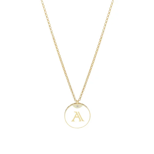 Linya Jewellery - Enamel Letter Necklace - Letter A