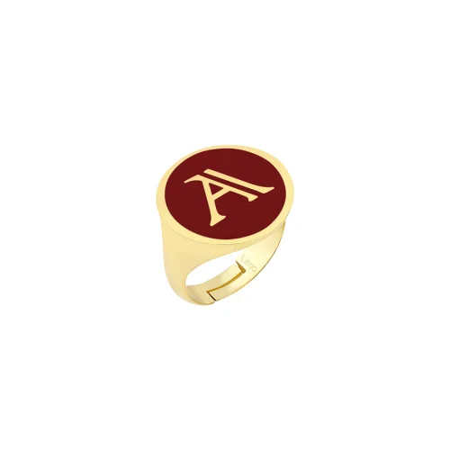 Linya Jewellery - Enamel Letter ring - Letter A