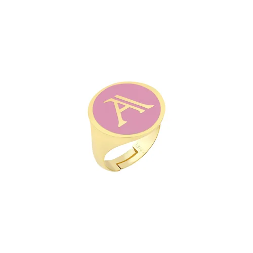 Linya Jewellery - Enamel Letter ring - Letter A