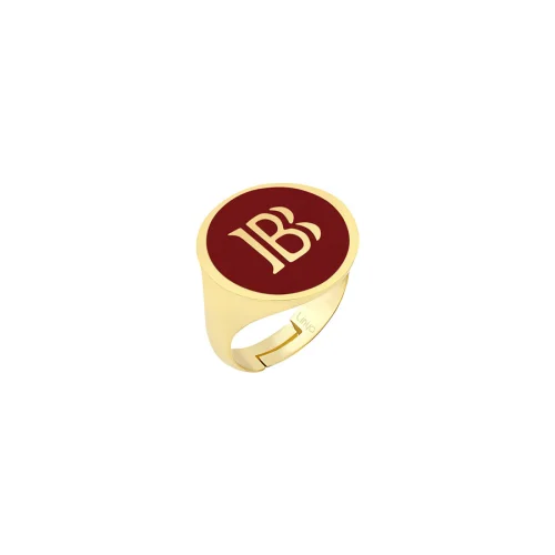 Linya Jewellery - Enamel Letter Ring - Letter B