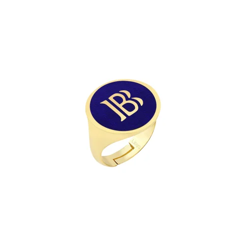 Linya Jewellery - Enamel Letter Ring - Letter B