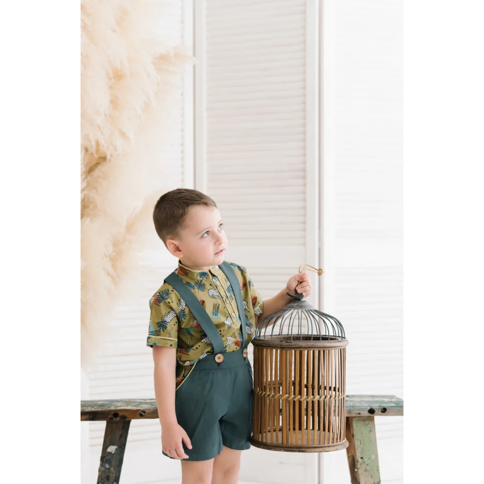 miniscule by ebrar - SunForest Shirt and Shorts Set