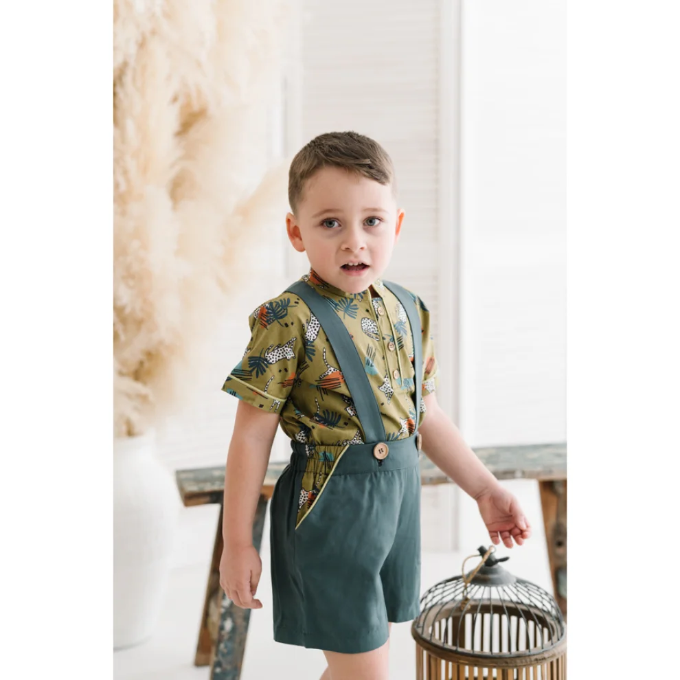 miniscule by ebrar - SunForest Shirt and Shorts Set