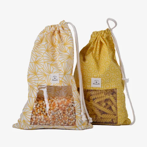 Huali - Cotton Storage Bag Set Of 2