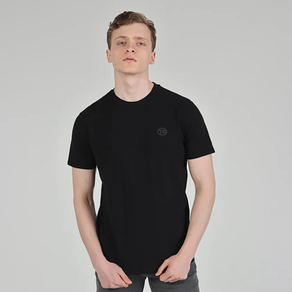 Tbasic - Kabartma Flex Sıfır Yaka Basic T-shirt