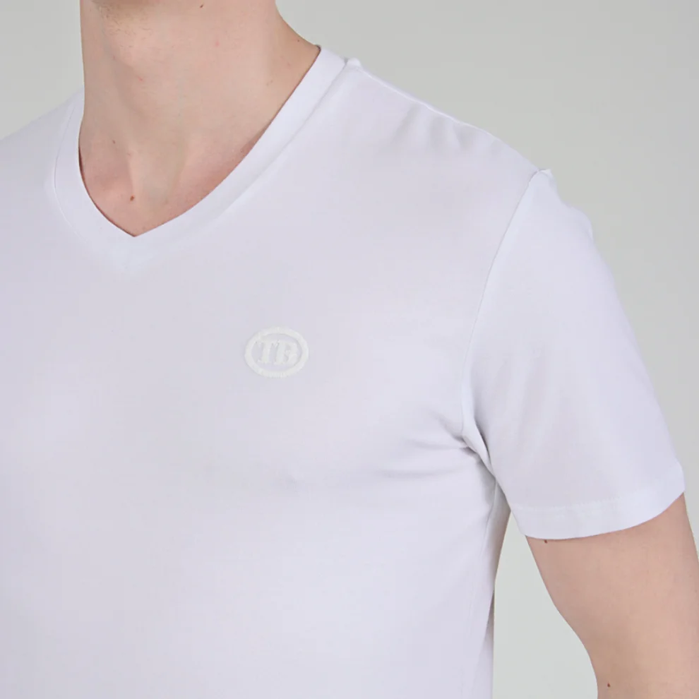 Tbasic - Kabartma Flex V Yaka Basic T-shirt
