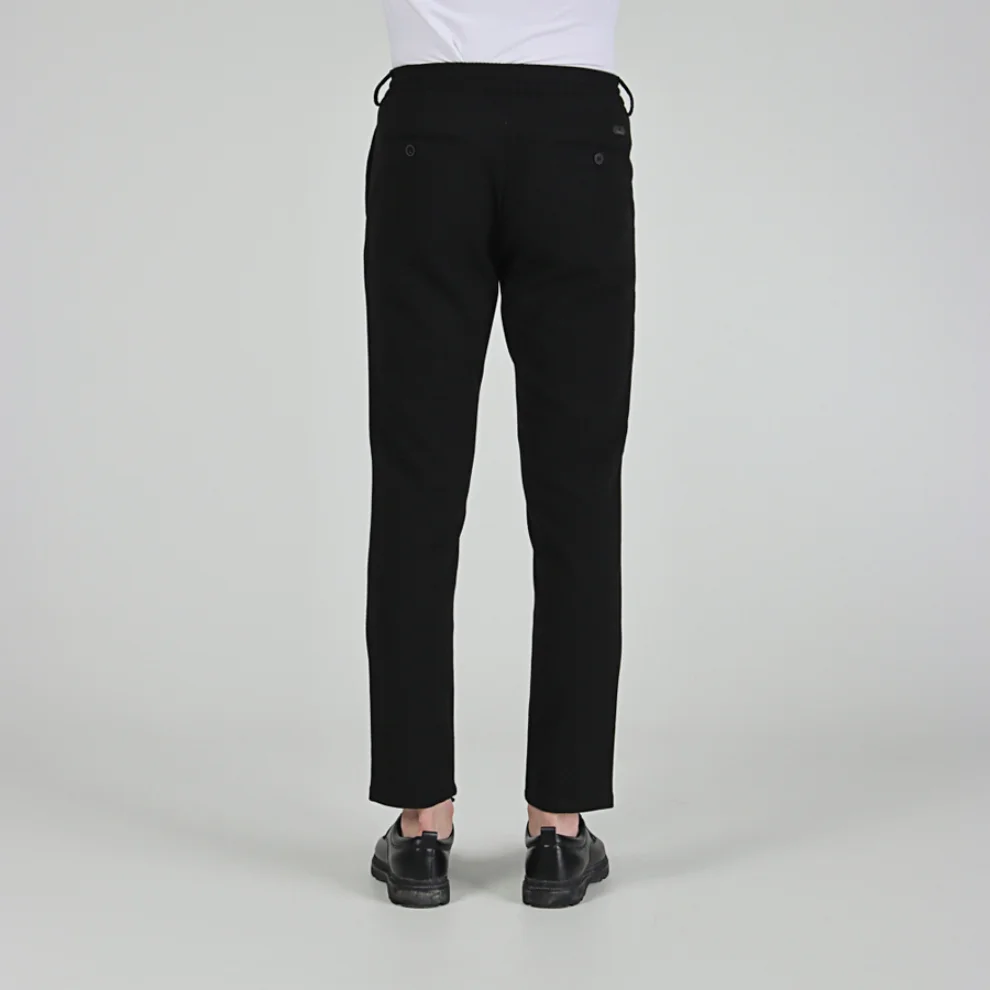 Tbasic - Beli Lastikli Jogger Pantolon