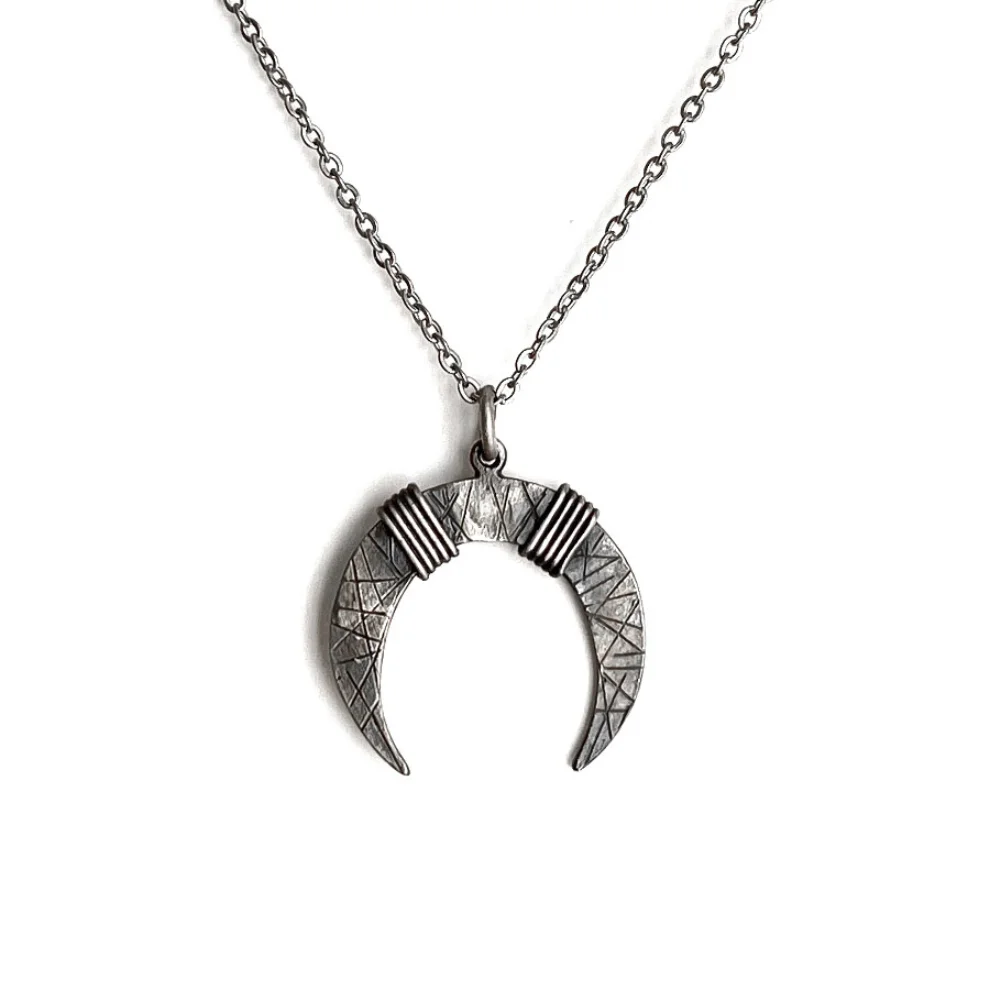 Spark Atölye - Symbol Oxide Silver Necklace
