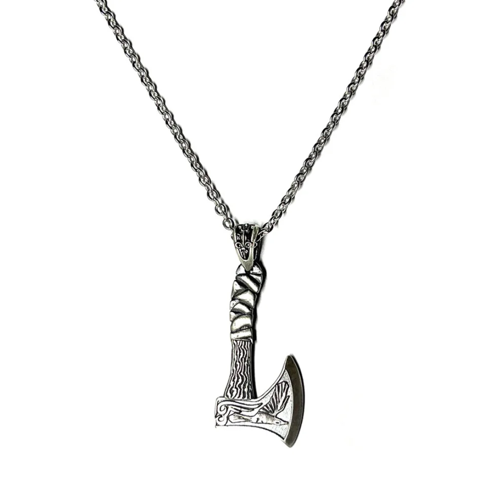 Spark Atölye - Ancient Axe Oxide Silver Necklace