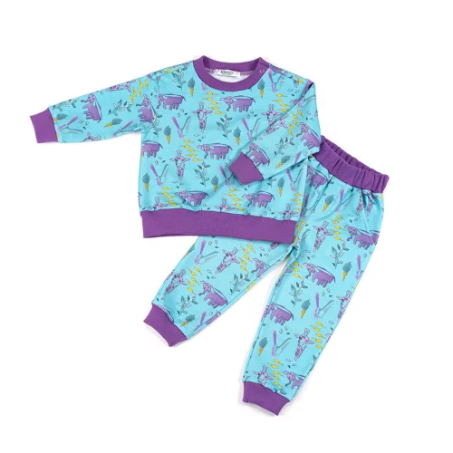 Berkiddo - Giraffe Patterned Tracksuit Set