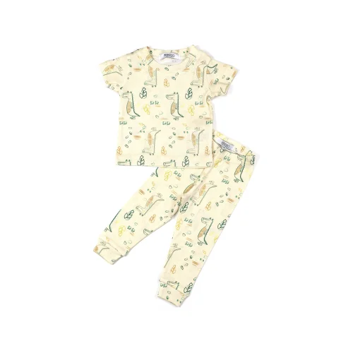 Berkiddo - Crocodile Pattern Short Sleeve Pajamas Set