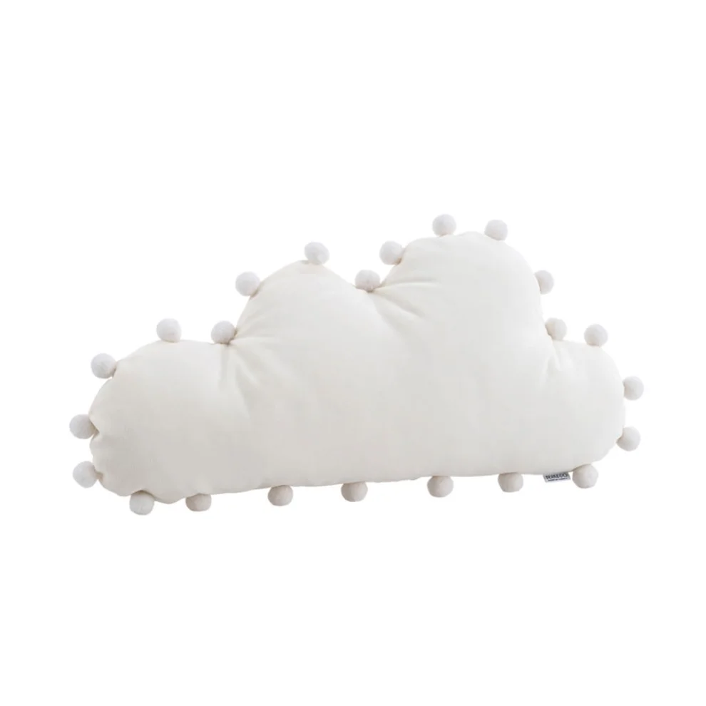 Berkiddo - Velvet Cloud Cushion With Pompom