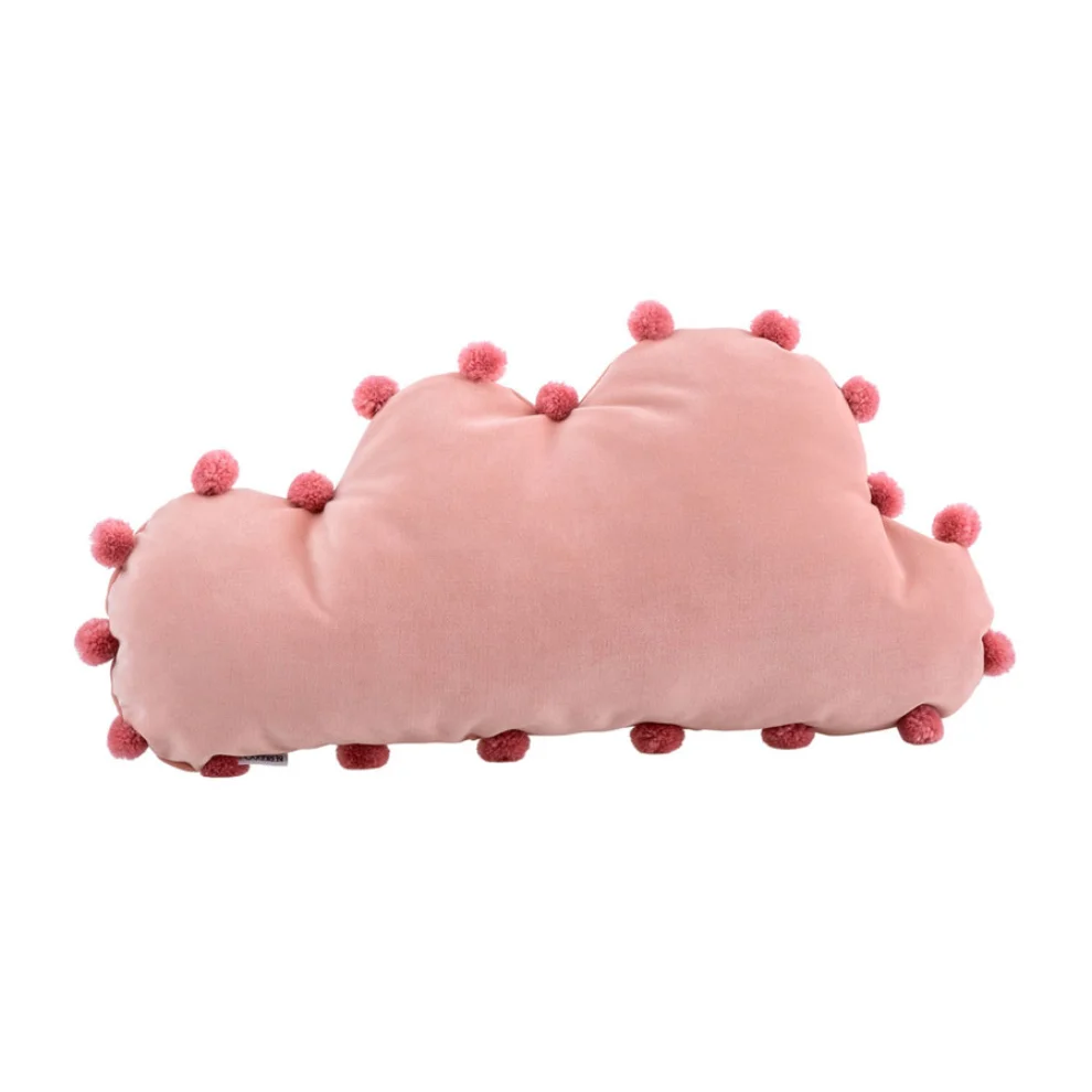 Berkiddo - Velvet Cloud Cushion With Pompom