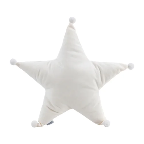 Berkiddo - Velvet Star Cushion With Pompom